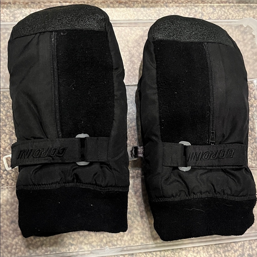Gordini YOUTH XL insulated soft heatrpack black warm Winter Mittens Unisex VGUC